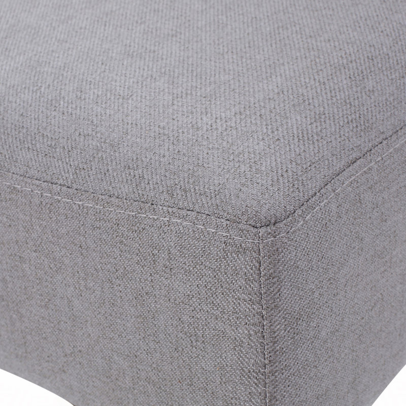 Ensemble de tabourets de bar rembourrés en tissu avec base en bois, Gris, Tabouret de comptoir (siège d'une hauteur de 26 p