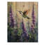 Colibri dans les fleurs sauvages I - Impression sur bois d'oiseau - sur bois de pin naturel-525089605