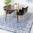 Asucena Oriental Navy/Light Gray Area Rug-32706447
