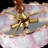 15.74" In. 5 - Light Dimmable Petal Glass Drum Semi Flush Mount Ceiling Light