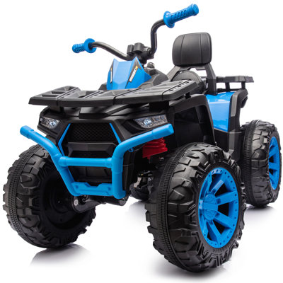 12V Kids ATV 4 Wheeler, 2-Seater Powered Ride on ATV Toy for Big Kids w/ Bluetooth, 4mph Max Speed