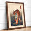 Tiger in Tall Grass Japandi - Framed Print-1894812628-1894812624