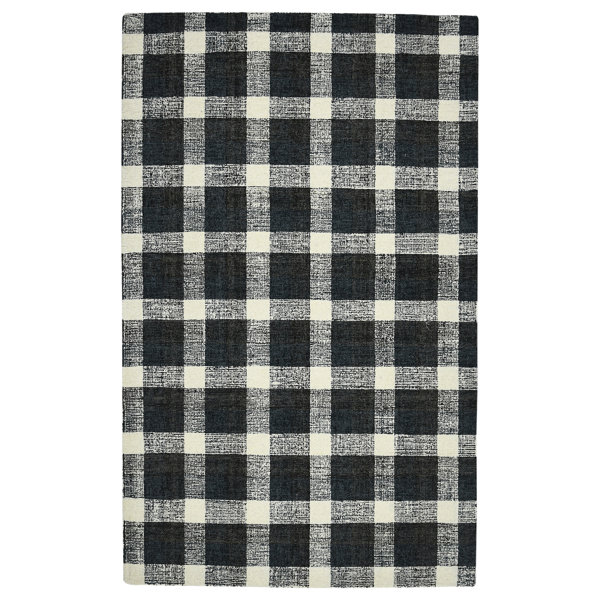 Gracie Oaks Ashleigh Hand Tufted Wool Plaid Rug & Reviews | Wayfair