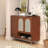 Simple Solid Wood and Rattan Shoe Cabinet for Home Use