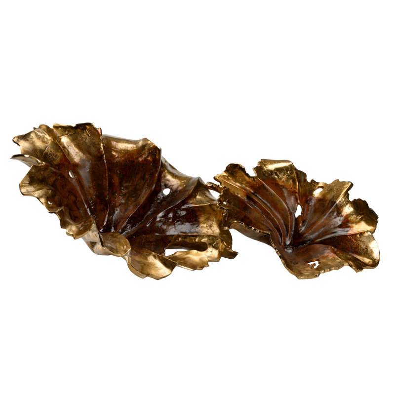 Rustic Gold Aluminum Leaf Sculpture