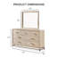 Commode 7 tiroirs avec miroir Demmer