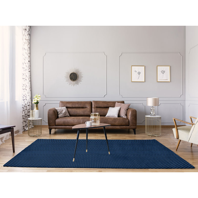 Tapis de zone bleu dégradé géométrique classic, Rectangle 9 pi x 12 pi