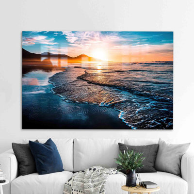 Stunning Sea Landscape Wall Art Crafted From Tempered Glass For An Elegant Addition To Your Home Decor