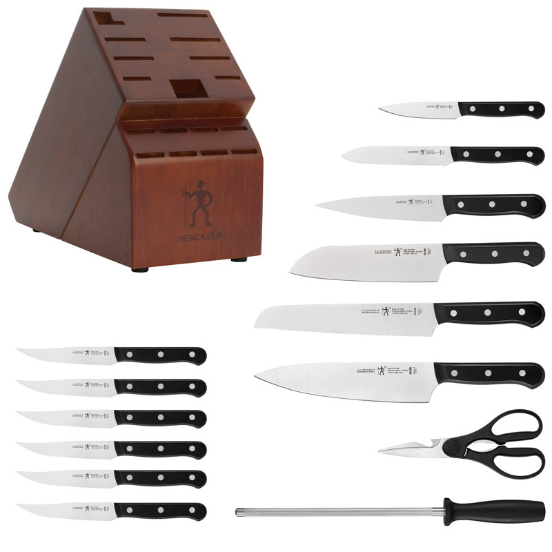HENCKELS Solution Razor-Sharp 15-Piece Knife Set, German Engineered Informed by 100+ Years of Mastery, Chefs Knife