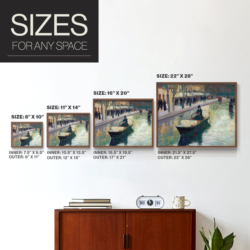 Nautical Series-XVIII - Reproduction encadrée - Restickable, H 11 po x l 14 po, Noyer
