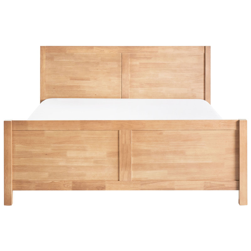 CHAMPAGNAT Solid Wood Bed, Brown, European Kingsize (160 x 200 cm)