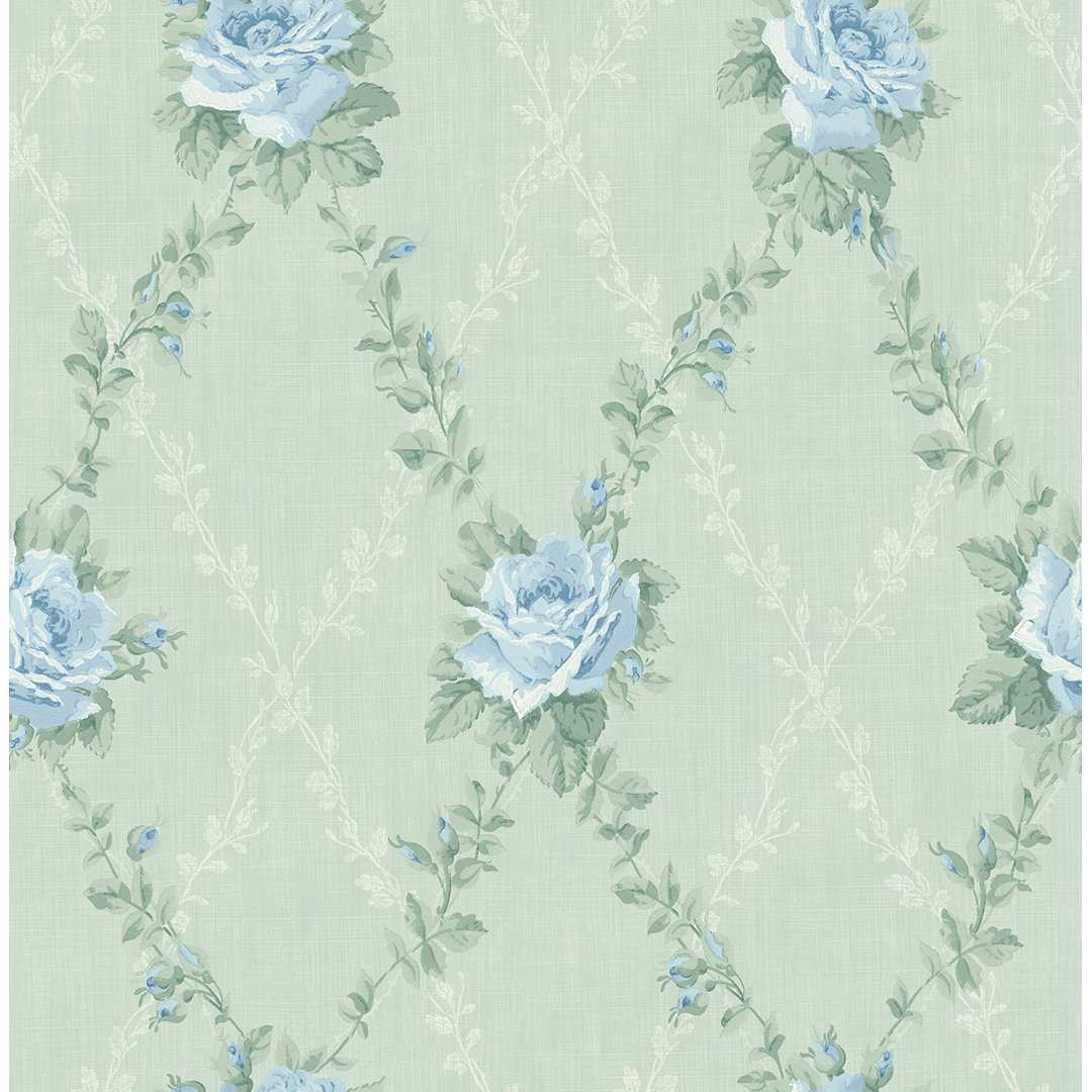 Tyrion Rose Lattice 33' L x 20.5" W Wallpaper Roll Laurel Foundry Modern Farmhouse®