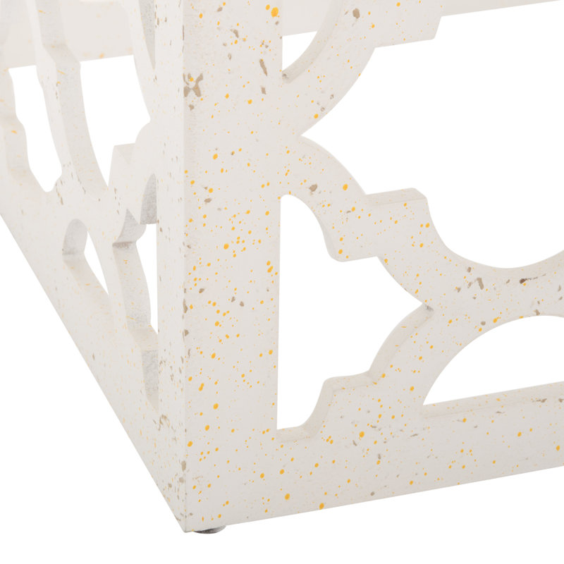 End Table, Distressed White