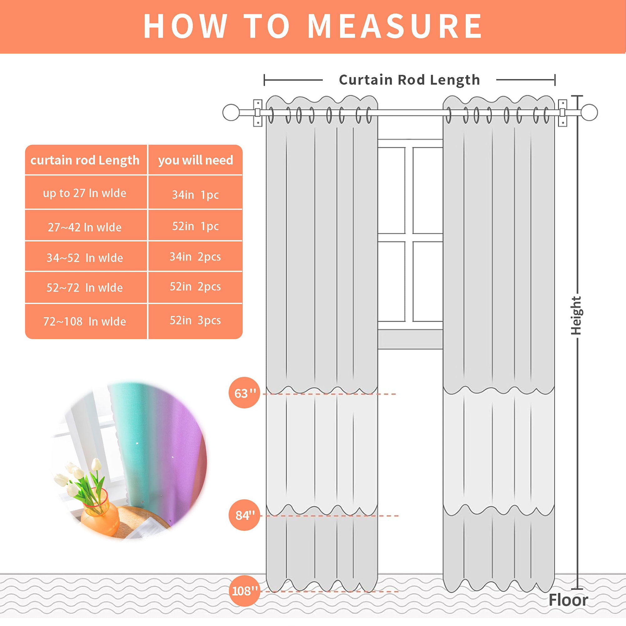 Isabelle & Max™ Curtains for Bedroom Decor, Rainbow Blackout Curtains
