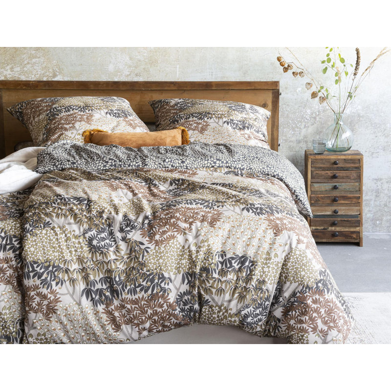 Sky 8426 Mako Satin Duvet Cover Set, 155 x 220cm - 1 Pillowcase ( 80 x 80cm), Saffron