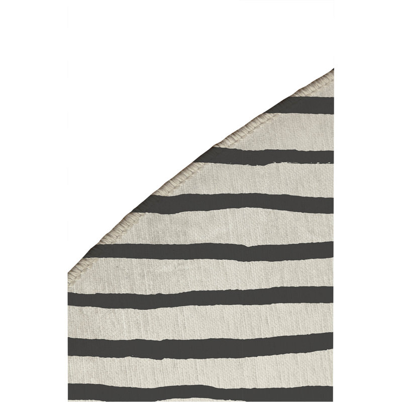 Spinal Row Non-Slip Outdoor Rug, Round 5'
