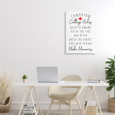 Canadian Cottage Rules Canvas, design by Lil' Rue