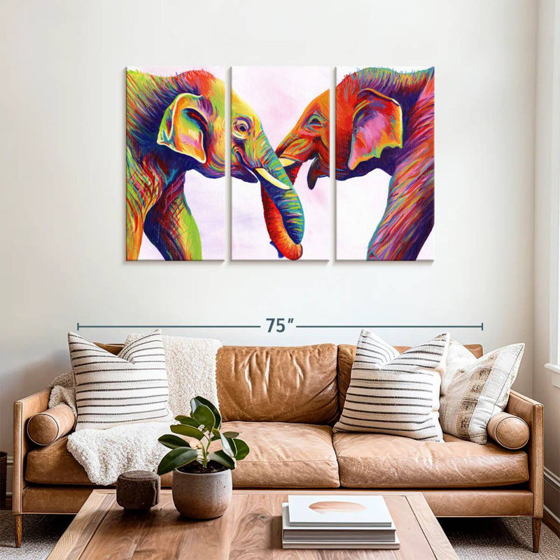 Elephant Calves, 36" H x 57" W