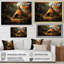 Orange Black Native Tipi Soulful Connections II - Native American Art Wall Decor-490688156-490688230