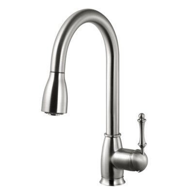 Camden Pull-down Single Handle Kitchen Faucet -  Houzer, CAMPD-368-BN