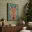 Gilt Rabbit Portrait Art Deco - Wrapped Canvas-135299175-135299194