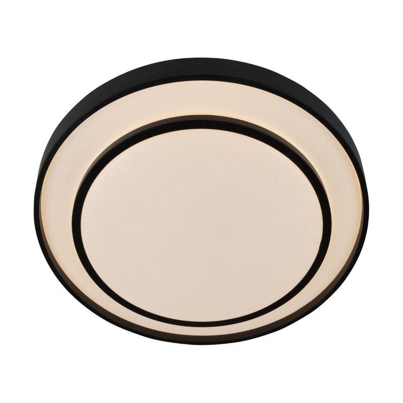 Aziza - Flush Mount - Black - 19"W, 3.5" H x 15" W x 15" D