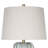Wave Crest - 28" x 16" - Ceramic & Frosted Crystal Table Lamp