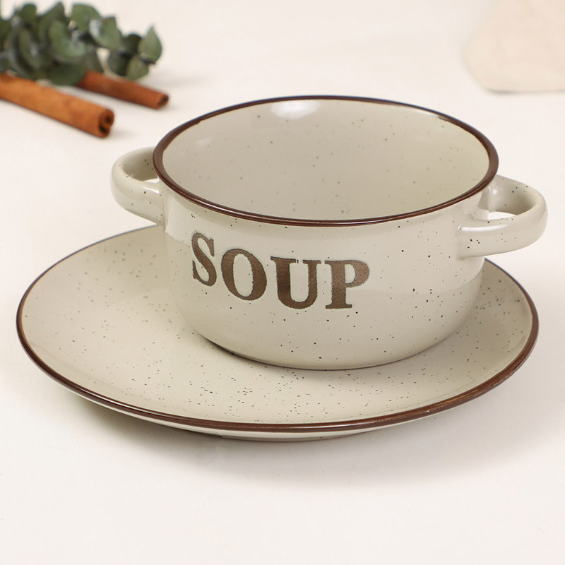 Whitten Piece Stoneware Dinnerware Set, Cream