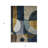 3' X 5' Blue Gold And Gray Abstract Washable Indoor Outdoor Area Rug