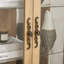 Vitrine 2 portes avec portes en verre trempé, armoires de terrasse avec panneau arrière en miroir et tablettes réglables, vitrine éclairée pour la maison, ampoule de bureau incluse-125126755