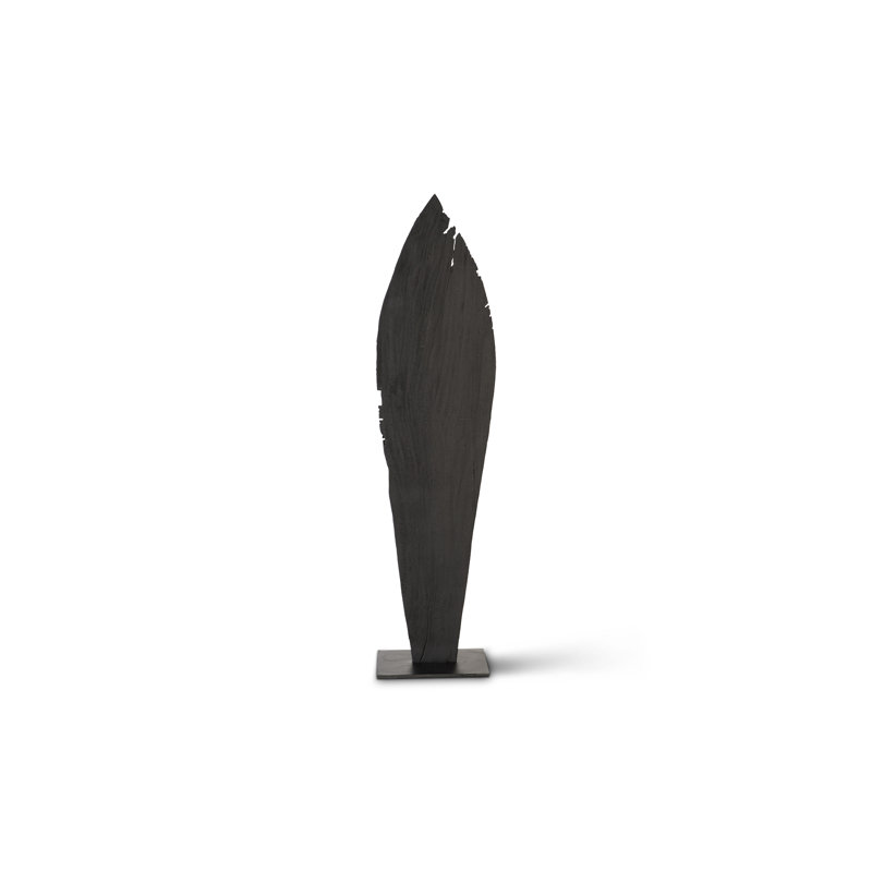 Carved On Stand Sculpture, Burnt, 74" H x 14" W x 16" D