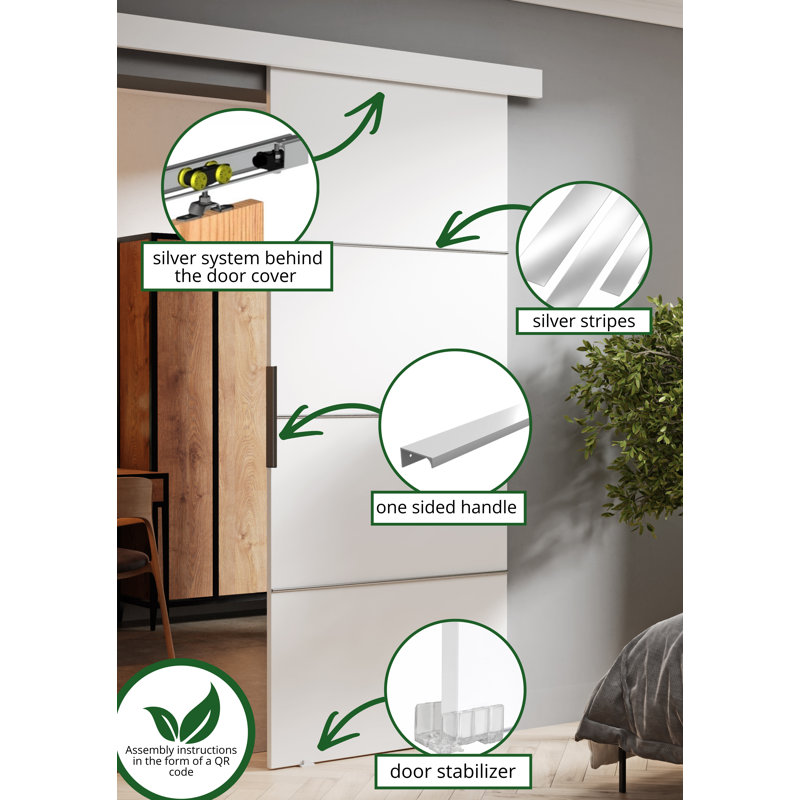 DOOR MALIBU 1, 86cm x 205cm, White
