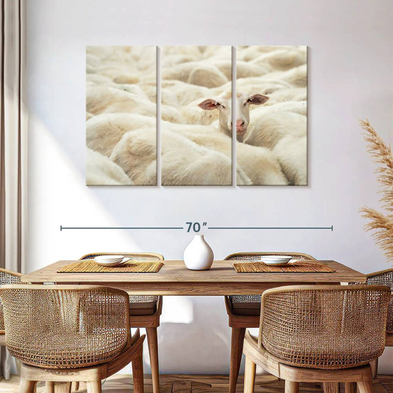 Brampt Curious Sheep, 36" H x 57" W