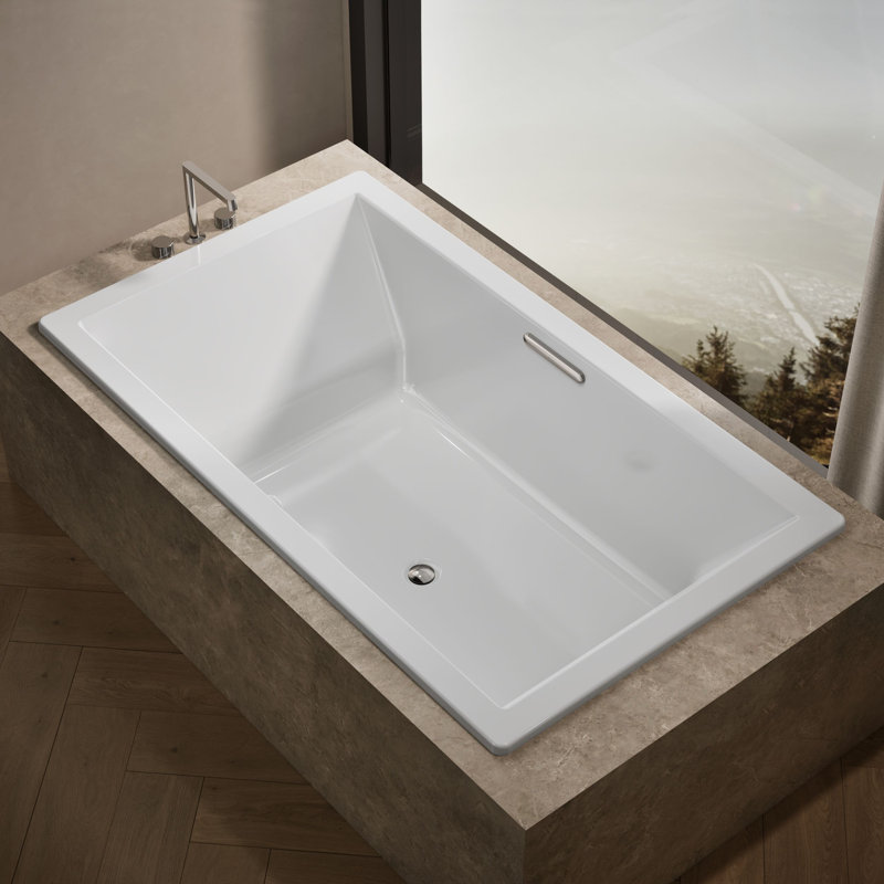 Underscore 72" x 42" Soaking Bathtub, White
