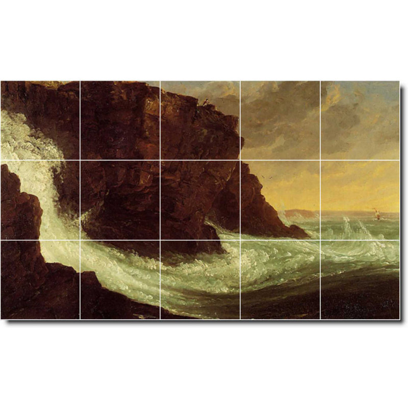 Carreau de peinture murale 40 po x 24 po 8 po x 8 po, Paysage 01823