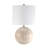 White Ceramic Table Lamp With Drum Shade