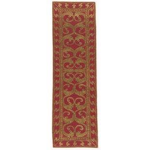 Tapis rouge noué à la main Sernangpa