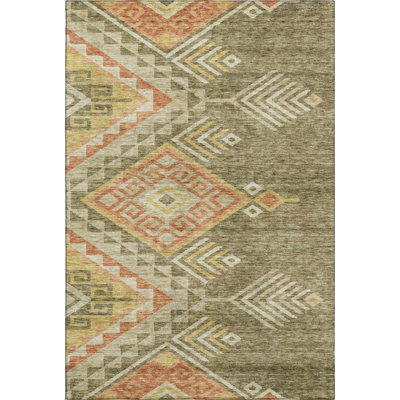 Premium Machine Washable Wayne AMF1091 Global Rug