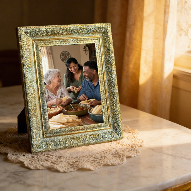Cadre photo en ligne antique 1PC 8 "x 10" avec ligne murale ou table