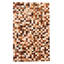 Tapis brun / noir / beige en cuir de vache fait à la main Seligman