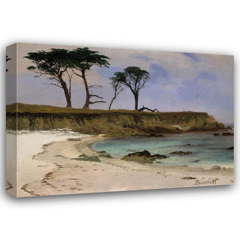 "Sea Cove" par Albert Bierstadt - Art mural sur toile tendue avec châssis, H 48 po x l 33 po