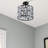 Tyler 4-Light Modern Crystal 13"W in Black Dimmable Semi Flush Mount