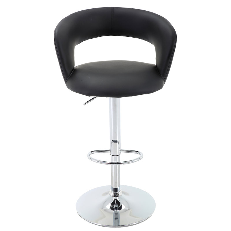 Tabouret de bar pivotant à hauteur réglable Andromachi, Noir