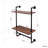 Versatile Industrial Pipe Shelf with Multiple Tiers and Hooks for Various Spaces