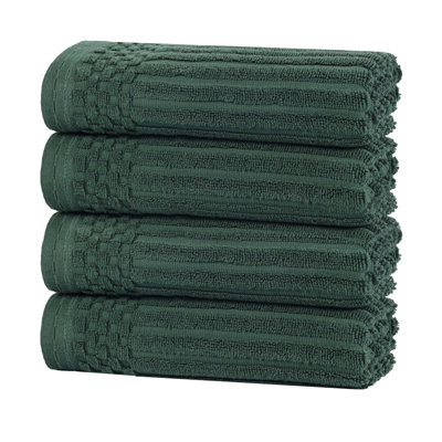 Soho Spa Highly Absorbent Cotton Checkered Border Towel Collection