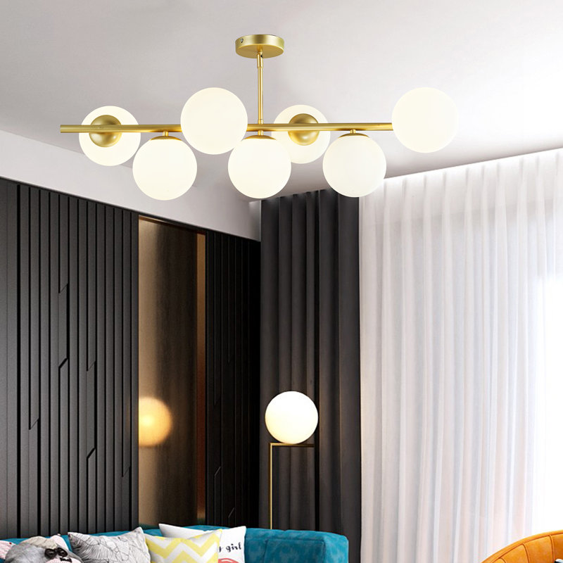 Plafonnier semi-encastré 7 lumières 6 po Mogens