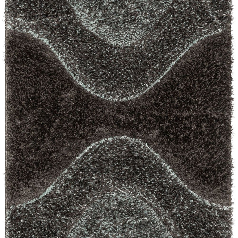 Tapis à poil long texturé bleu clair San Francisco, Rectangle 7 pi 10 po x 9 pi 10 po