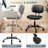 Armless Office Swivel Chair Leather Vanity Chair (Set of 2)-1835822737