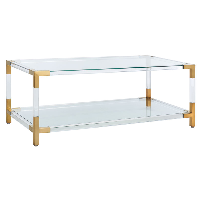Louisa Coffee Table, Brass