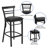 Worley Two-Slat Ladder Back Metal Restaurant and Dining Barstool with Vinyl Upholstered Seat-463621194-439575801